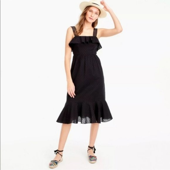 j crew black eyelet dress